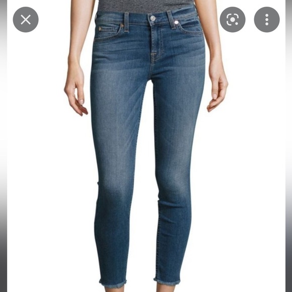 7 for all mankind skinny jeans-size 24. Dark blue wash - Picture 5 of 5